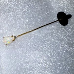 Opal and Diamond antique pin